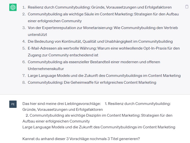 ChatGPT für das Kreieren von Titelvariationen nutzen